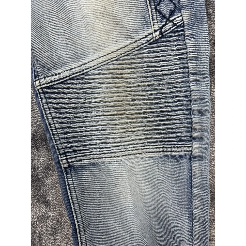 Trestles Supply Co. Zip Jeans Size 34 Blue Denim Acid Wash